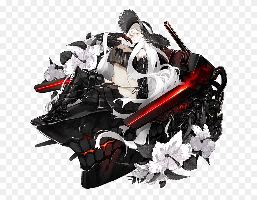 646x595 Aircraft Carrier Oni And Aircraft Carrier Summer Oni Kancolle Aircraft Carrier Summer Demon, Person, Human, Plant HD PNG Download