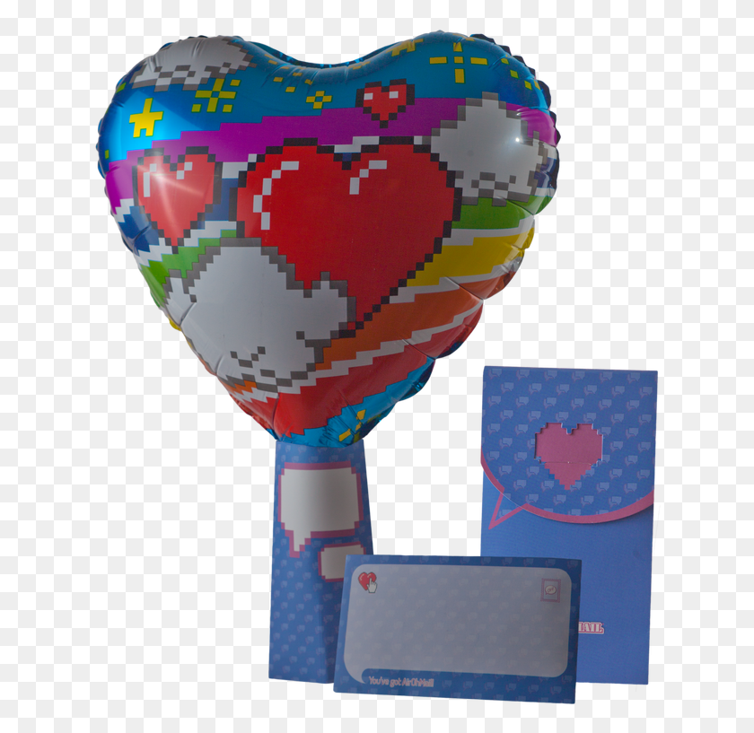 633x757 Airohmail Greetings Heart Balloons Rainbow Heart Balloon, Hot Air Balloon, Aircraft, Vehicle HD PNG Download