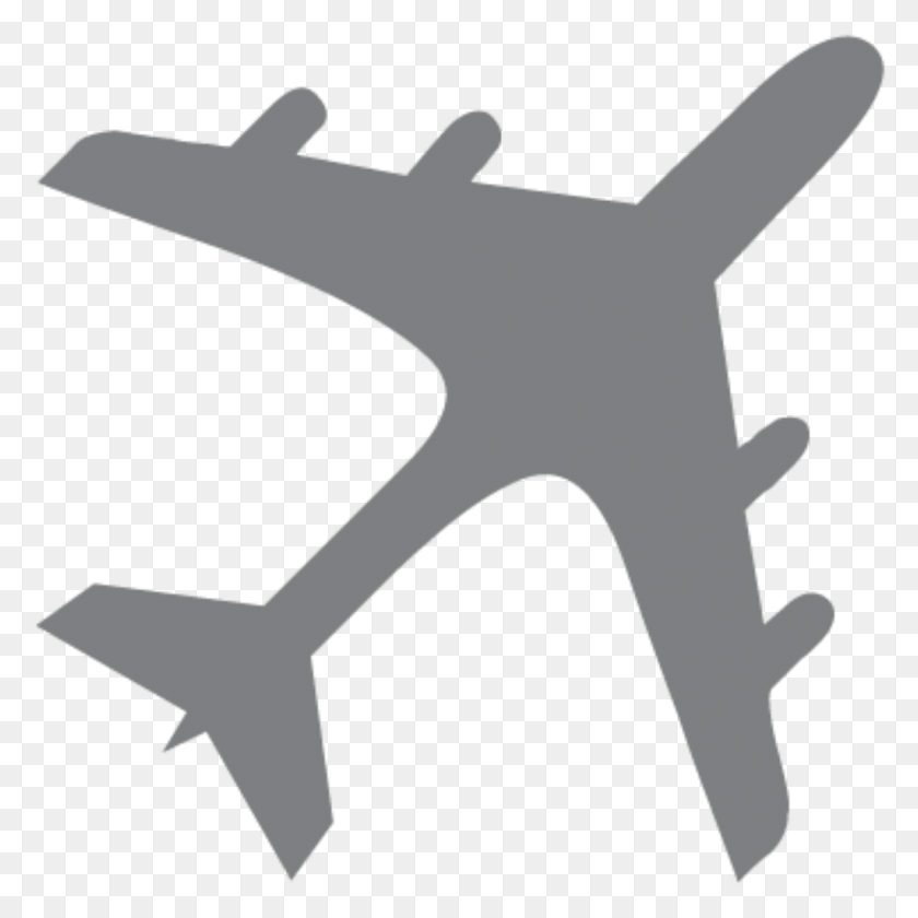 1022x1023 Airplane Clipart Grey Plane Silhouette Blue, Cross, Symbol, Axe HD PNG Download