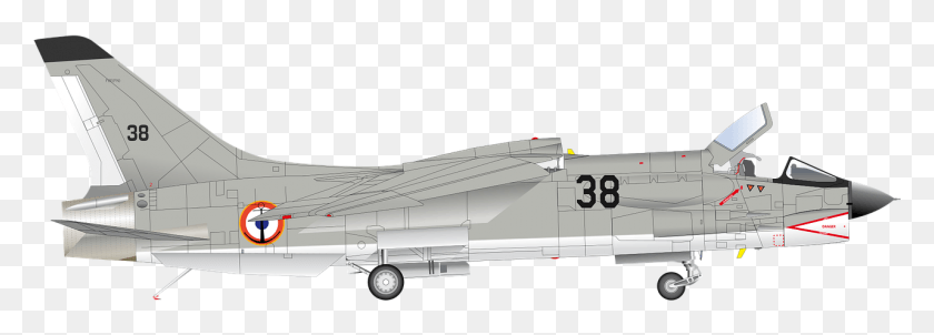 1281x399 Descargar Png Airplane Crusader French Jet Image Fighter Nuevo Negro Avión, Avión, Vehículo, Transporte Hd Png