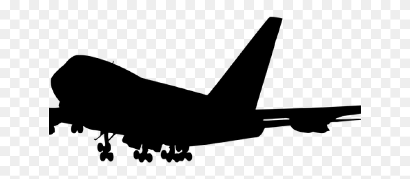 641x307 Airplane Silhouette Airplane Silhouette 747, Gray, World Of Warcraft HD PNG Download