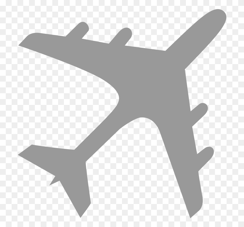 720x719 Airplane Silhouette Gray Airplane Silhouette White, Axe, Tool, Cross HD PNG Download