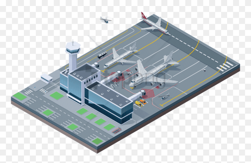 769x485 Фон Изображения Аэропорта Аэропорт 3D Вектор, Дорога, Самолет, Транспортное Средство Hd Png Скачать