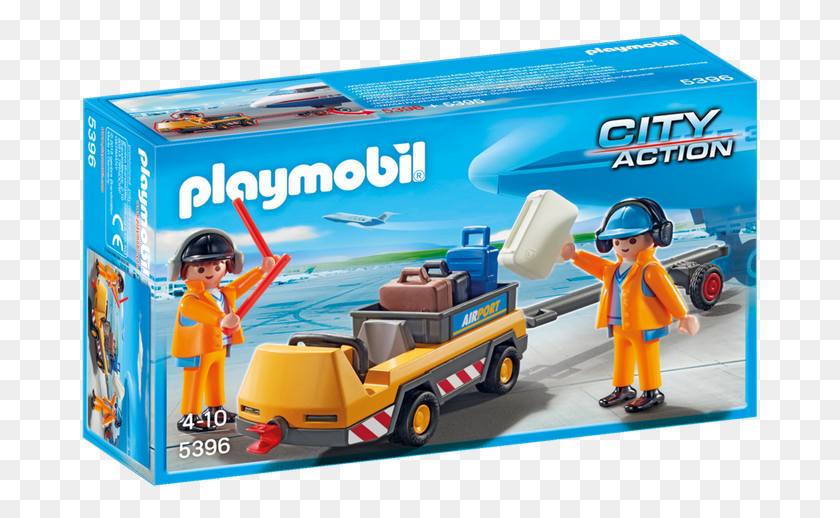 681x458 Airport Tug With Crew Playmobil City Action Airport, Person, Human, Helmet HD PNG Download