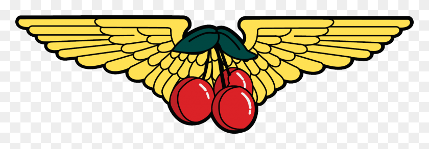 1614x481 Значок Кепки Парашютного Полка Airsta Tc Cherry Wings, Растение, Фрукты, Еда Png Скачать
