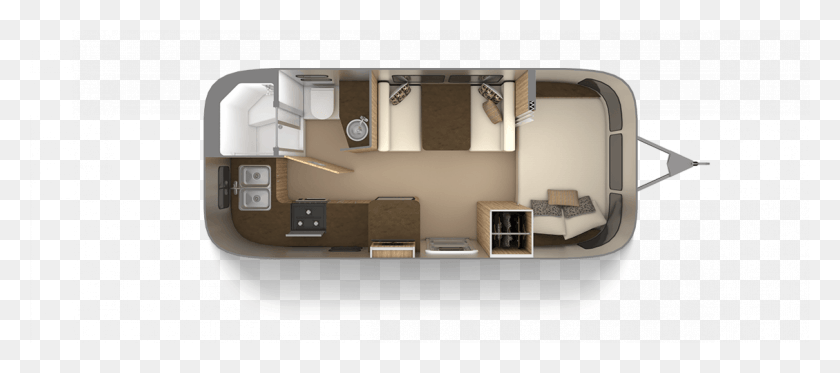 1600x643 Airstream Flying Cloud, Floor Plan, Diagram, Furniture HD PNG Download