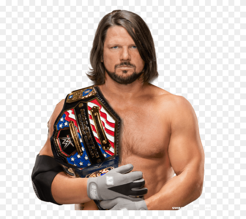 631x690 Aj Styles Photo Aj Styles With Us Championship, Person, Human, Skin HD PNG Download