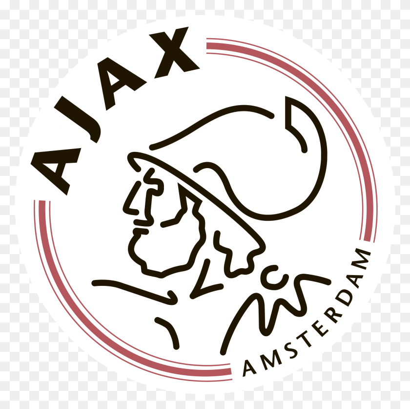 2075x2069 Descargar Png Ajax Logo Interesante Historia Del Nombre Del Equipo Y Ajax Amsterdam Logo, Etiqueta, Texto, Símbolo Hd Png