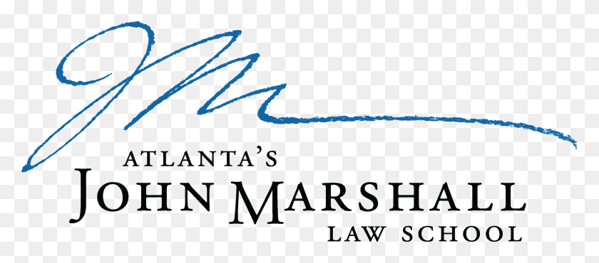 3000x1196 Descargar Png Ajmls Color Logo Rgb De 10 Pulgadas De Ancho Atlanta39S John Marshall Law School Logo, Texto, Escritura A Mano, Firma Hd Png