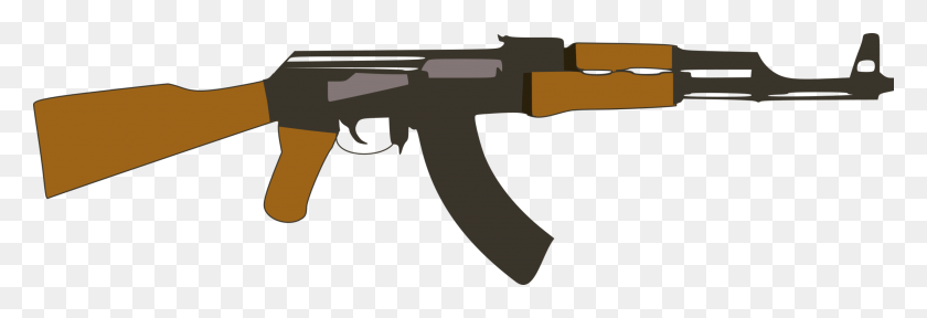 2560x750 Ак-47 Автоматическое Огнестрельное Оружие Винтовка Ак, Пистолет, Вооружение, Пулемет Hd Png Скачать
