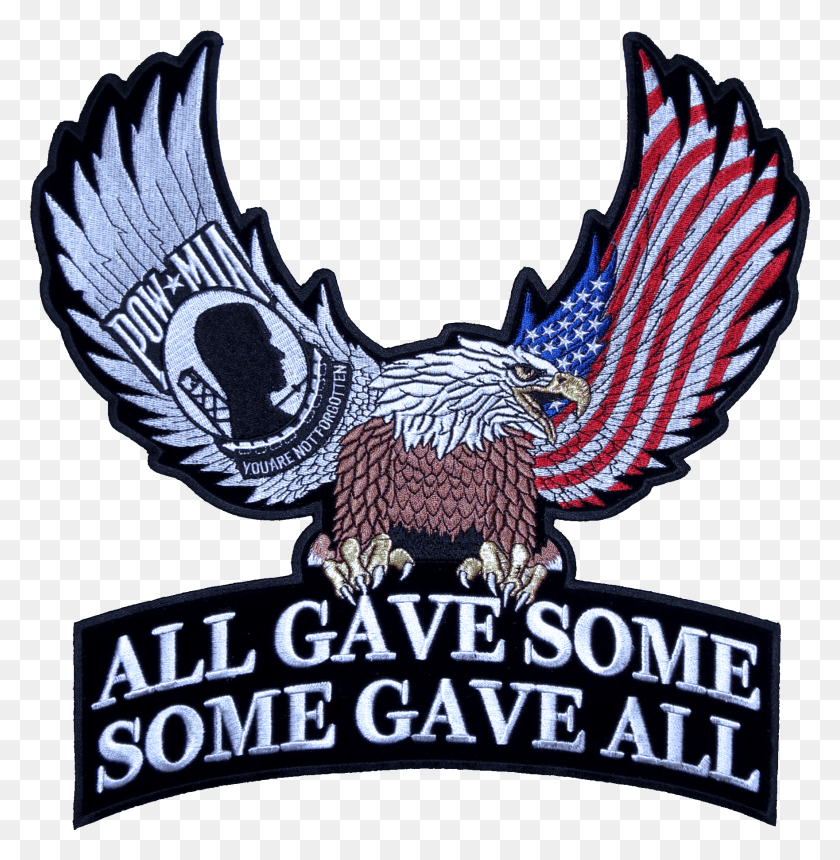 1761x1808 Al Gave Some Some Gave All Eagle Patch Irish Flag With Eagle, Symbol, Bird, Animal HD PNG Download