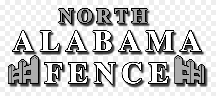 1285x518 Alabama Fence Black And White, Text, Number, Symbol HD PNG Download