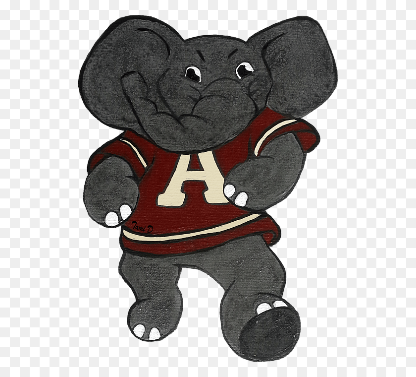 525x700 Alabama Roll Tide By Alabama Elephant Hoodies, Label, Text, Mascot HD PNG Download