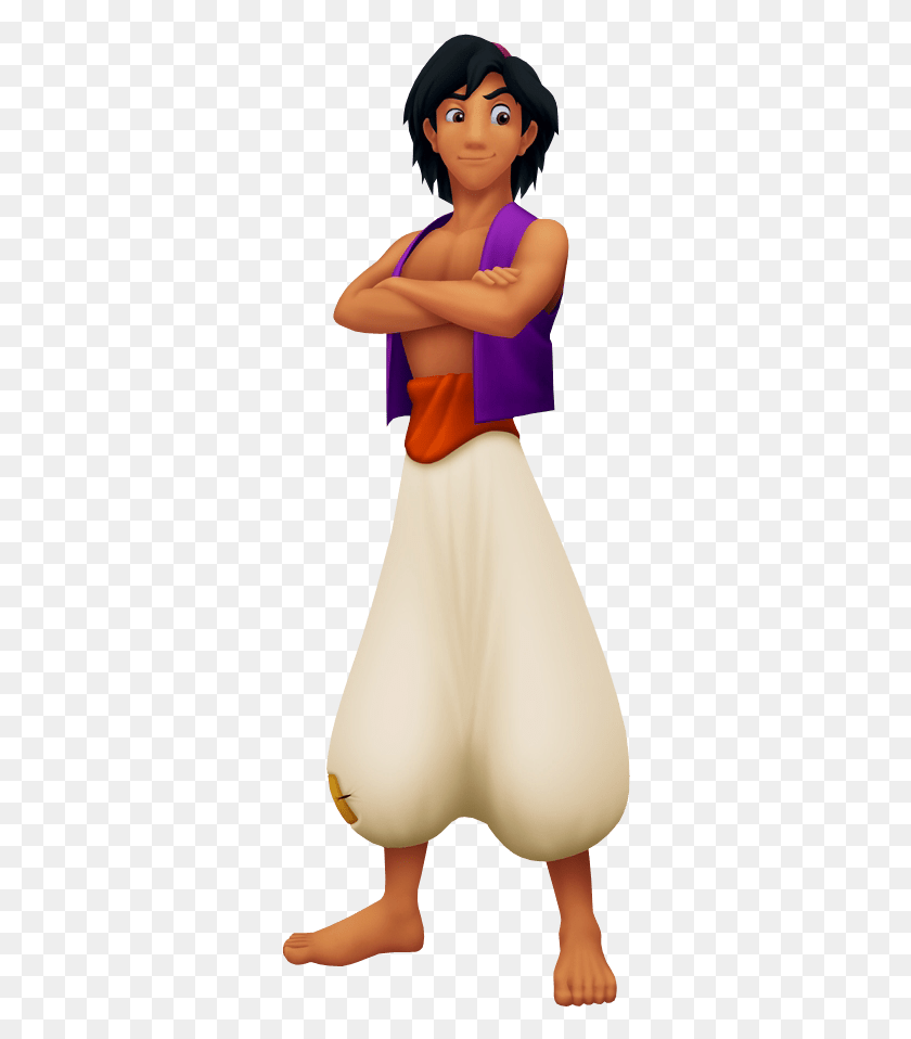 322x898 Aladdin Arms Crossed Cartoon Picture Of Aladdin, Clothing, Apparel, Robe HD PNG Download