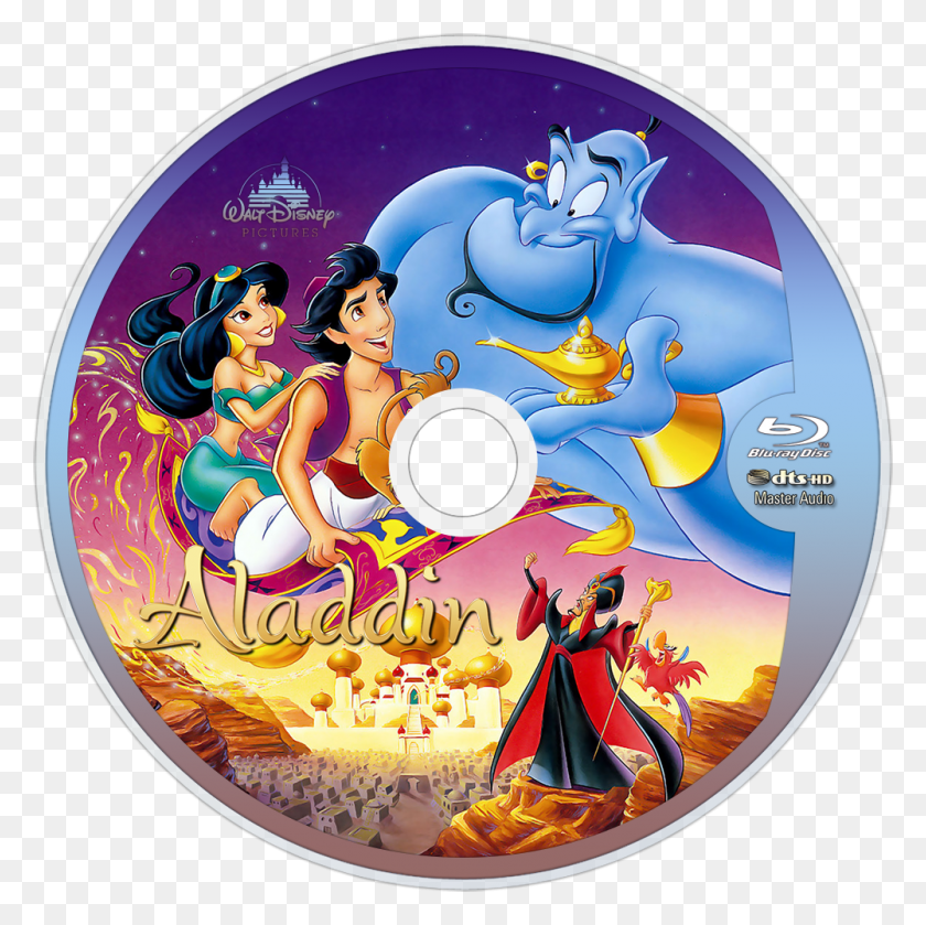 1000x1000 Aladdin Bluray Disc Image 1992 Aladdin, Диск, Dvd, Торт Ко Дню Рождения Hd Png Скачать