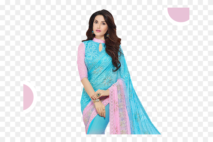 655x500 Alagrand Saree Chiffon, Clothing, Apparel, Sari HD PNG Download