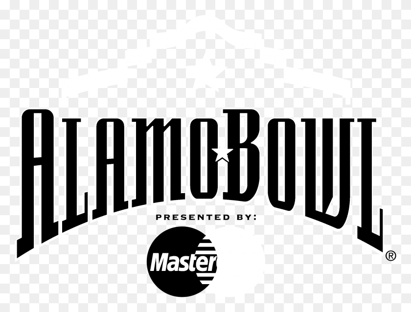 2195x1628 Alamo Bowl Presented By Mastercard 01 Logo Black And Alamo Bowl 2018, Symbol, Text, Trademark HD PNG Download