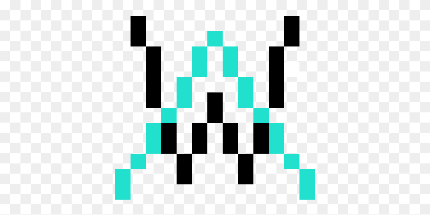 391x361 Наклейка С Логотипом Alanwalker 8 Бит Pixelart Skin Minecraft Pe Алан Уокер, Графика, Pac Man Hd Png Скачать