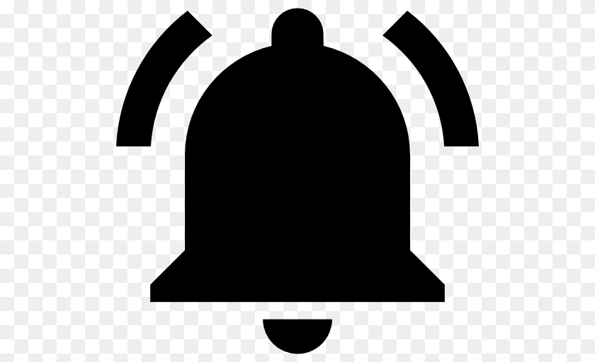 Alarm Bell, Stencil, Silhouette Clipart PNG