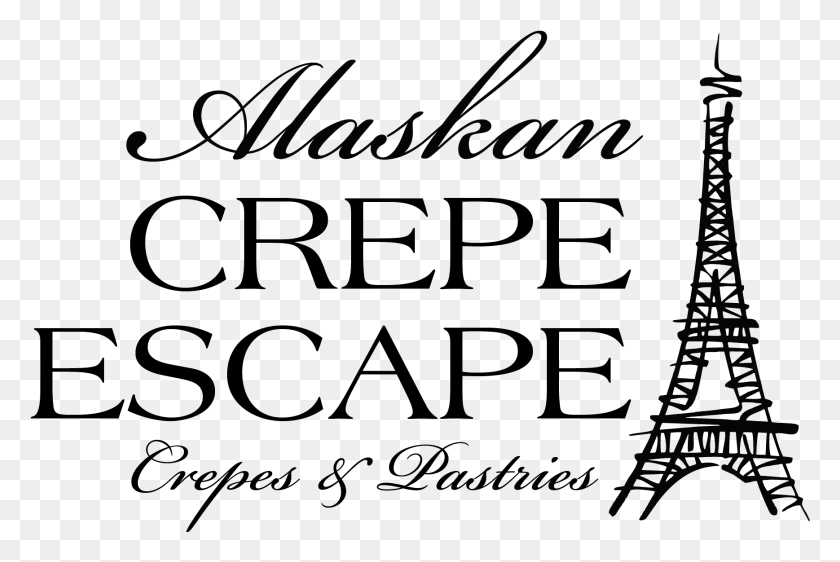 1737x1118 Alaskan Crepe Escape Logo Tower, Text, Musician, Musical Instrument HD PNG Download