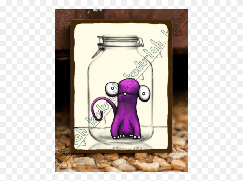 461x565 Descargar Pngalbee Mason Jar Critter By Kudu Lah Awesome Critter Drawing, Jar, Botella Hd Png