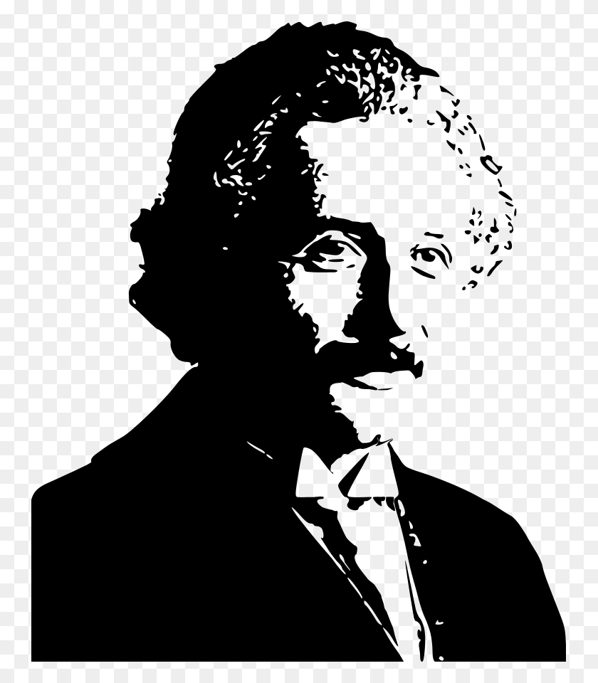 751x900 Albert Einstein Silhouette Clipart For Web Albert Einstein Vector Silhouette, Gray, World Of Warcraft HD PNG Download