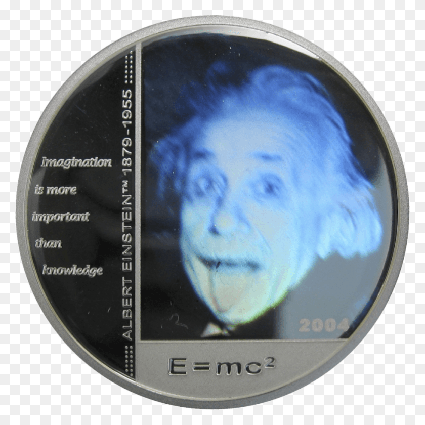 910x910 Albert Einstein, Círculo De Plata, Disco, Moneda, Dinero Hd Png