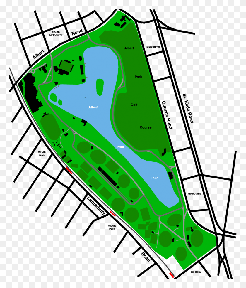 1214x1434 Albert Park Lake Map Albert Park Golf Course Map, Tool, Plot, Plan HD PNG Download