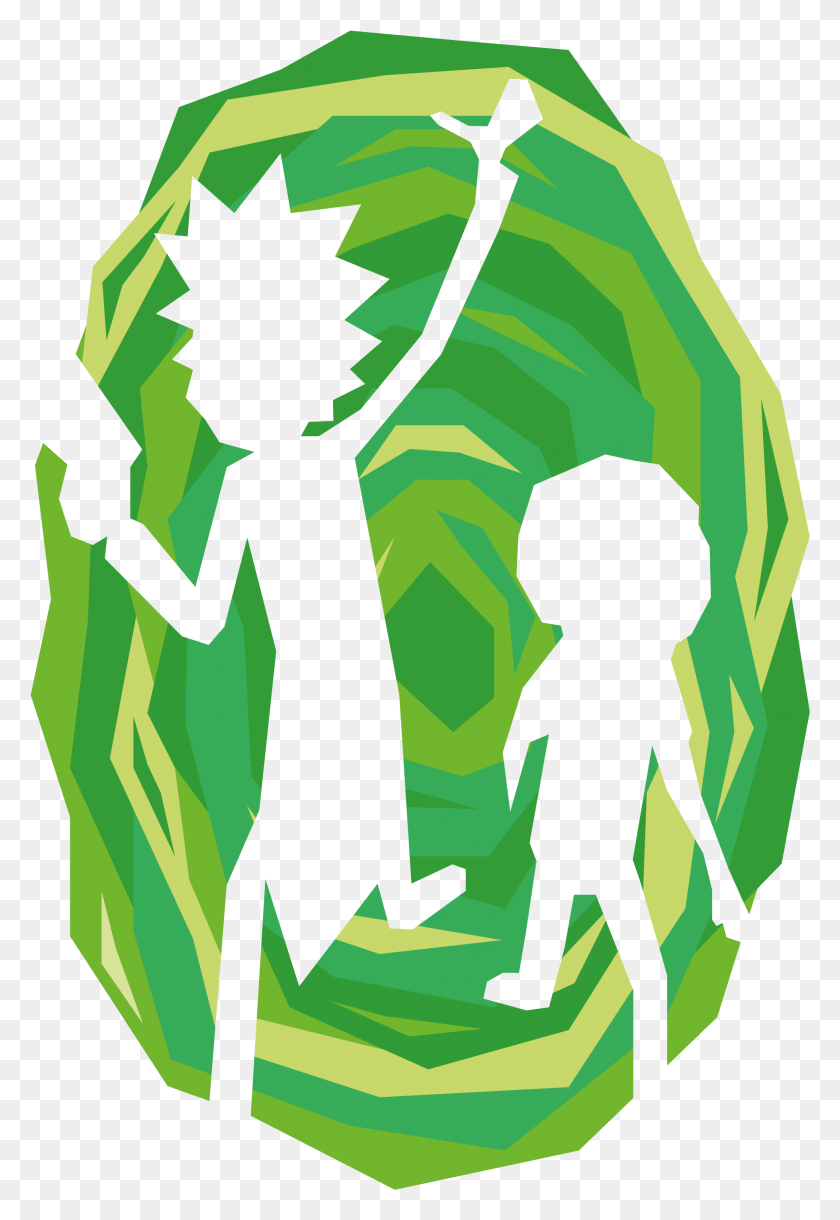1959x2915 Alcateia Rick And Morty Portal Home Rug Rick And Morty, Green, Person, Human HD PNG Download
