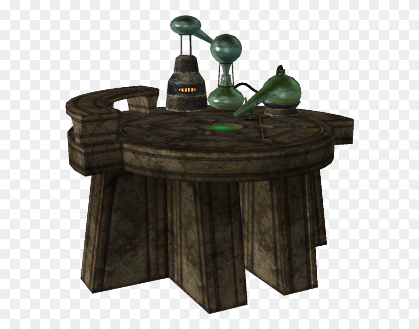 580x600 Alchemy Lab End Table, Bronze, Furniture, Lamp HD PNG Download