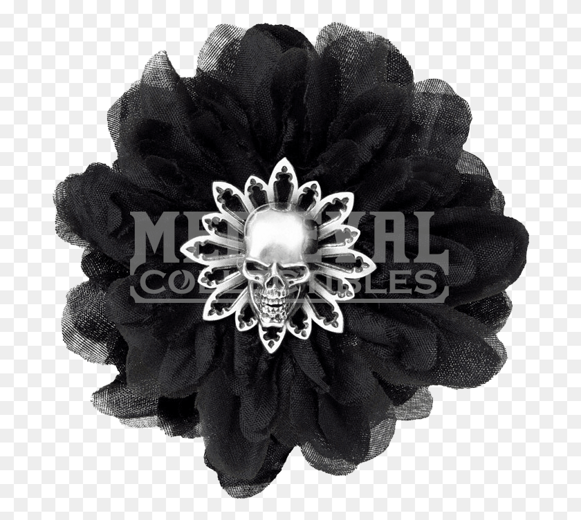 692x692 Alchemy Of England Black Dahlia Hair Clip Black Fabric, Accessories, Accessory, Jewelry HD PNG Download