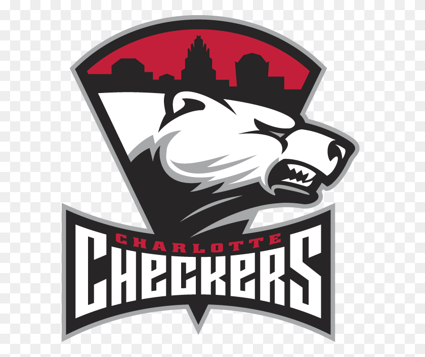 595x646 Alex Nedeljkovic Stood His Ground And Poked The Puck Charlotte Checkers Logo, Poster, Advertisement, Label HD PNG Download