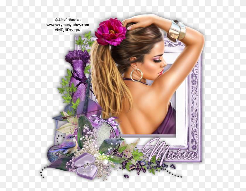 585x591 Alex Prihodko Purple Vision Maria Byjennie Landishi, Person, Plant, Female HD PNG Download