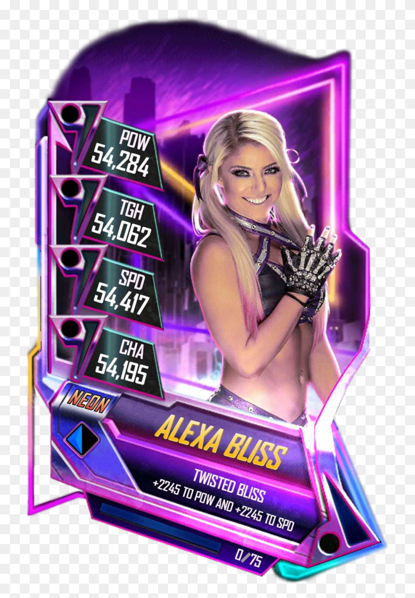 734x1149 Alexabliss S5 23 Neon Wwe Supercard Neon Cards, Flyer, Poster, Paper HD PNG Download