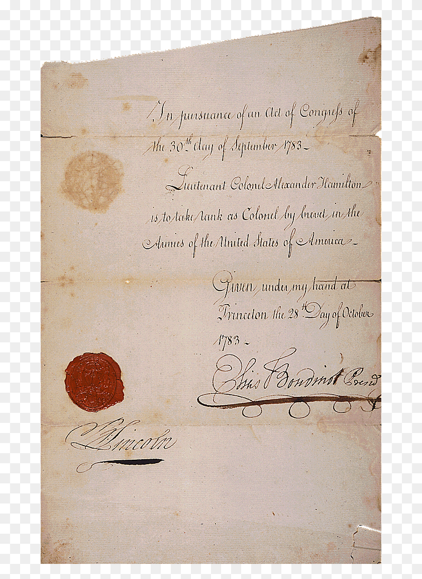678x1090 Alexander Hamilton, Comisión Militar De Fomento De La Escritura A Mano, Texto, Documento, Carta Hd Png