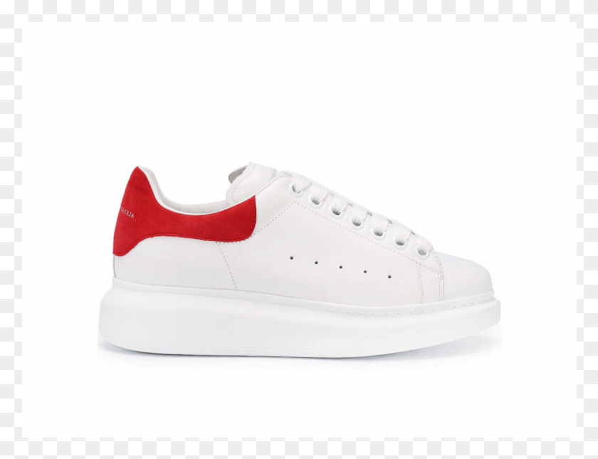 1000x750 Alexander Mcqueen White Red Skate Shoe, Footwear, Clothing, Apparel HD PNG Download