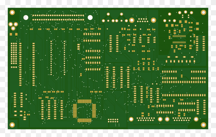 3633x2214 Alf 02 Gerber Electronics, Зеленый, Электронный Чип, Оборудование Hd Png Скачать
