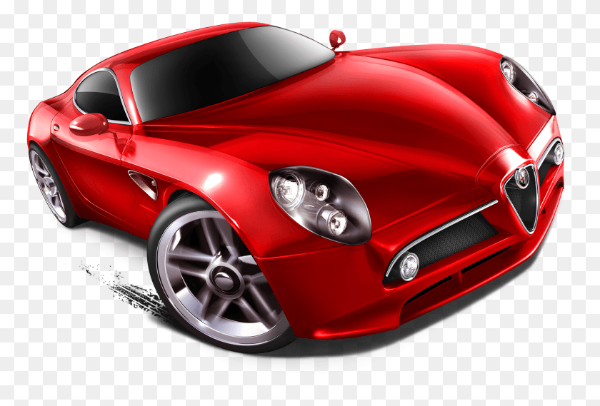 1860x1214 Alfa Romeo Red Hot Wheel Car Transparent Hot Wheels Cars, Vehicle, Transportation, Automobile HD PNG Download
