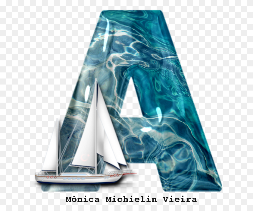 639x639 Alfabeto De Mar Com Barco Boat And Sea Alphabet Sail, Tent, Crystal, Triangle HD PNG Download