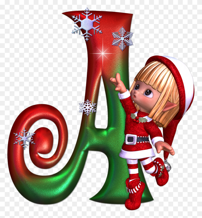 943x1026 Alfabeto De Navidad Christmas Holiday Alphabet Letters, Toy, Figurine, Text HD PNG Download