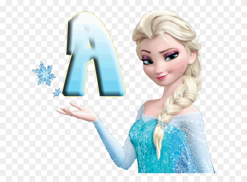 624x561 Alfabeto Decorativo Frozen Princess Elsa, Doll, Toy, Person HD PNG Download