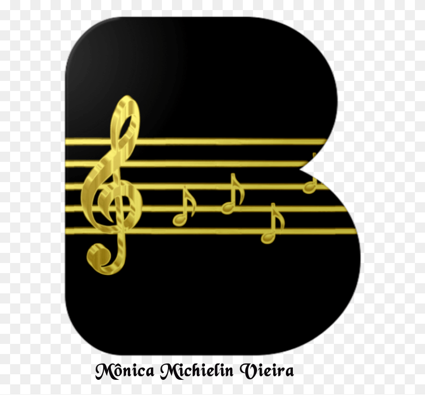 590x721 Alfabeto Notas Musicais Douradas E Fundo Preto Erymanthian Jabalí, Instrumento Musical, Sección De Latón, Trompeta Hd Png