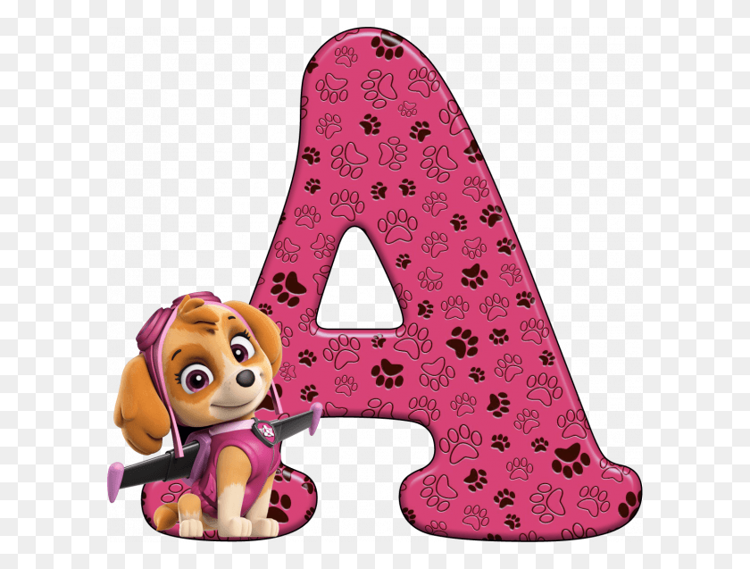 600x577 Alfabeto Patrulha Canina Skye 1 Personalized Paw Patrol Sister Of The Birthday Boy, Alphabet, Text, Jaw HD PNG Download