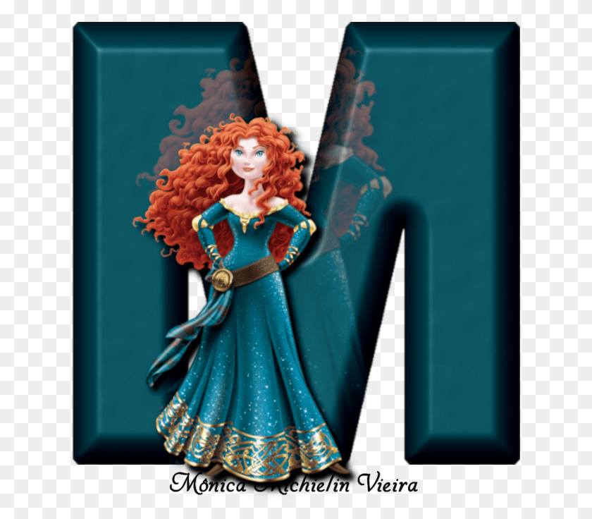 636x676 Alfabeto Princesa Merida Disney Disney Princess Brave, Doll, Toy, Figurine HD PNG Download