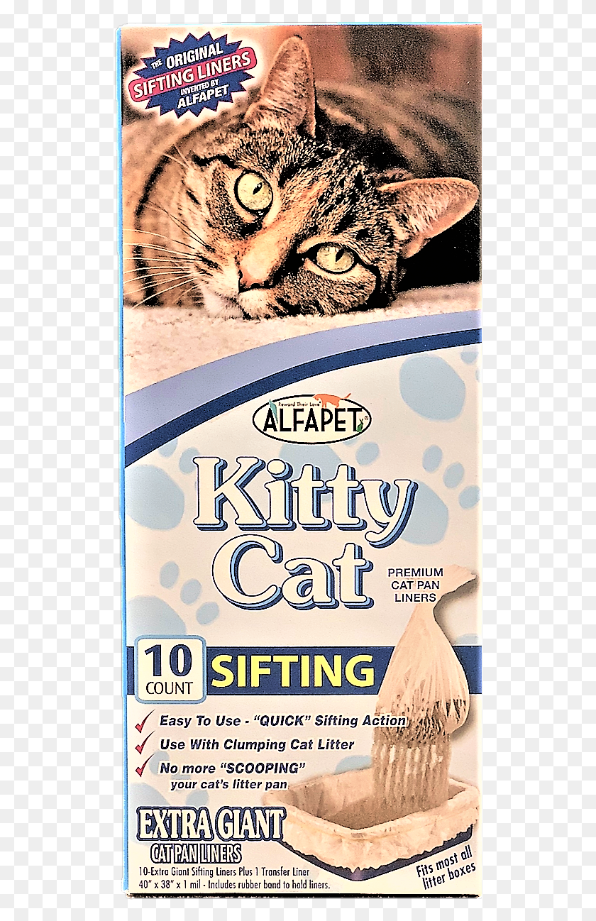 519x1238 Alfapet Kitty Cat Sifting Litter Box Liners 10 Count Ocelot, Mammal, Animal, Pet HD PNG Download