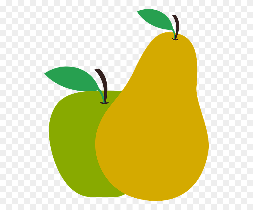 546x640 Alfredo Su Marido Le Pregunta Cuntas Peras Ha Recogido Apple And Pear Clipart, Plant, Fruit, Food Hd Png