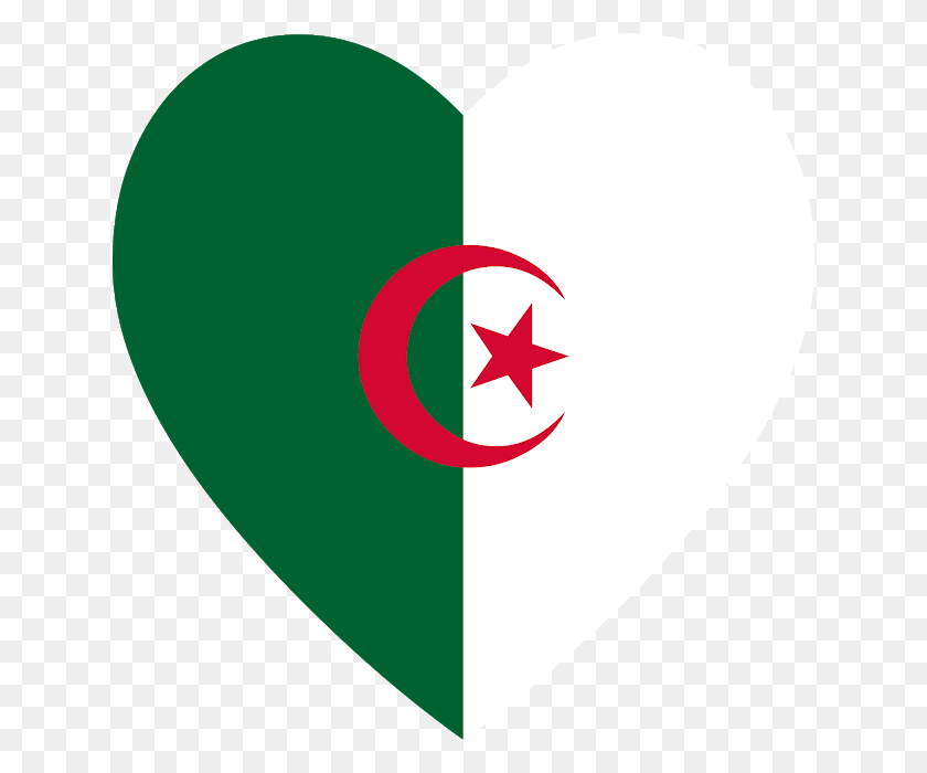 636x640 Флаг Алжира Любовь Svg Eps Psd Ai Векторный Флаг Алжира Большой, Сердце, Символ, Воздушный Шар Hd Png Скачать