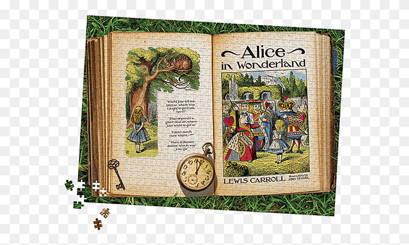 578x443 Алиса В Стране Чудес Пальма, Текст, Башня С Часами Hd Png Скачать