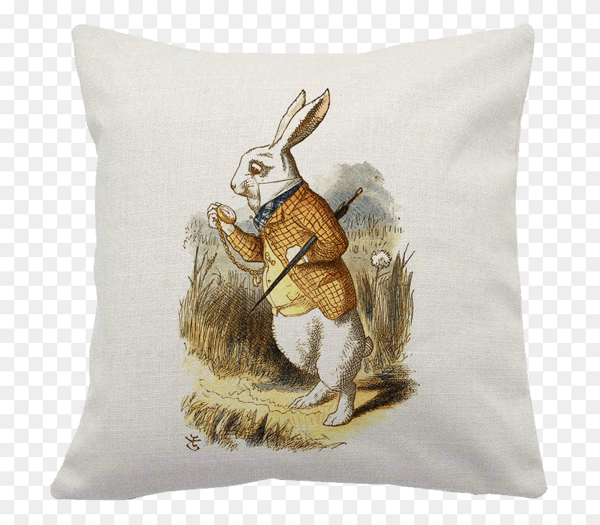 703x675 Alice In Wonderland White Rabbit Alice In Wonderland Book, Pillow, Cushion, Elephant HD PNG Download