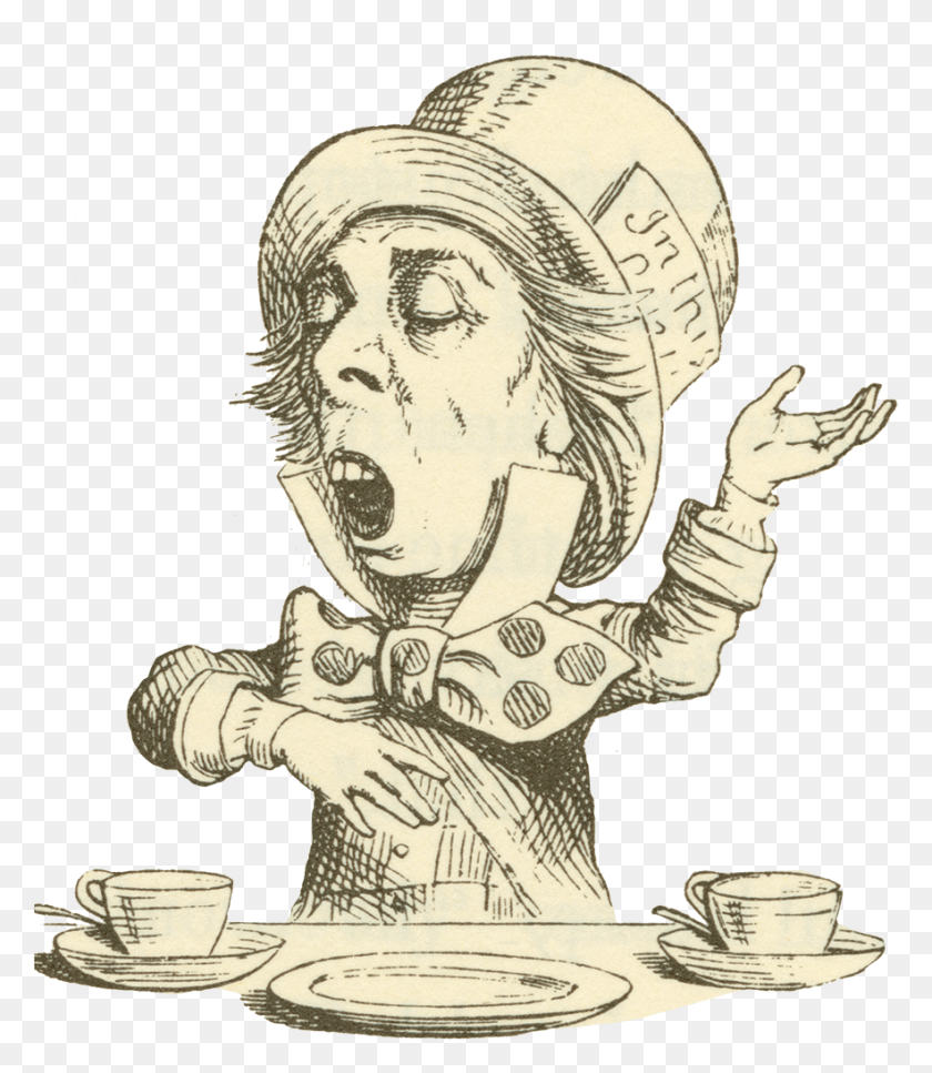 883x1027 Alice Module2 Aaiw1984tenniel Mad Hatters Drawing, Person, Human HD PNG Download